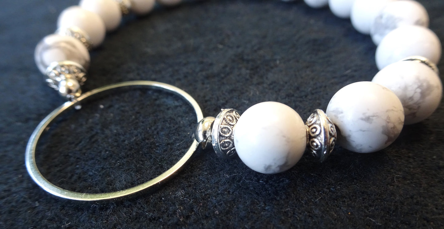 Bracelet pierres naturelles howlite - BR053