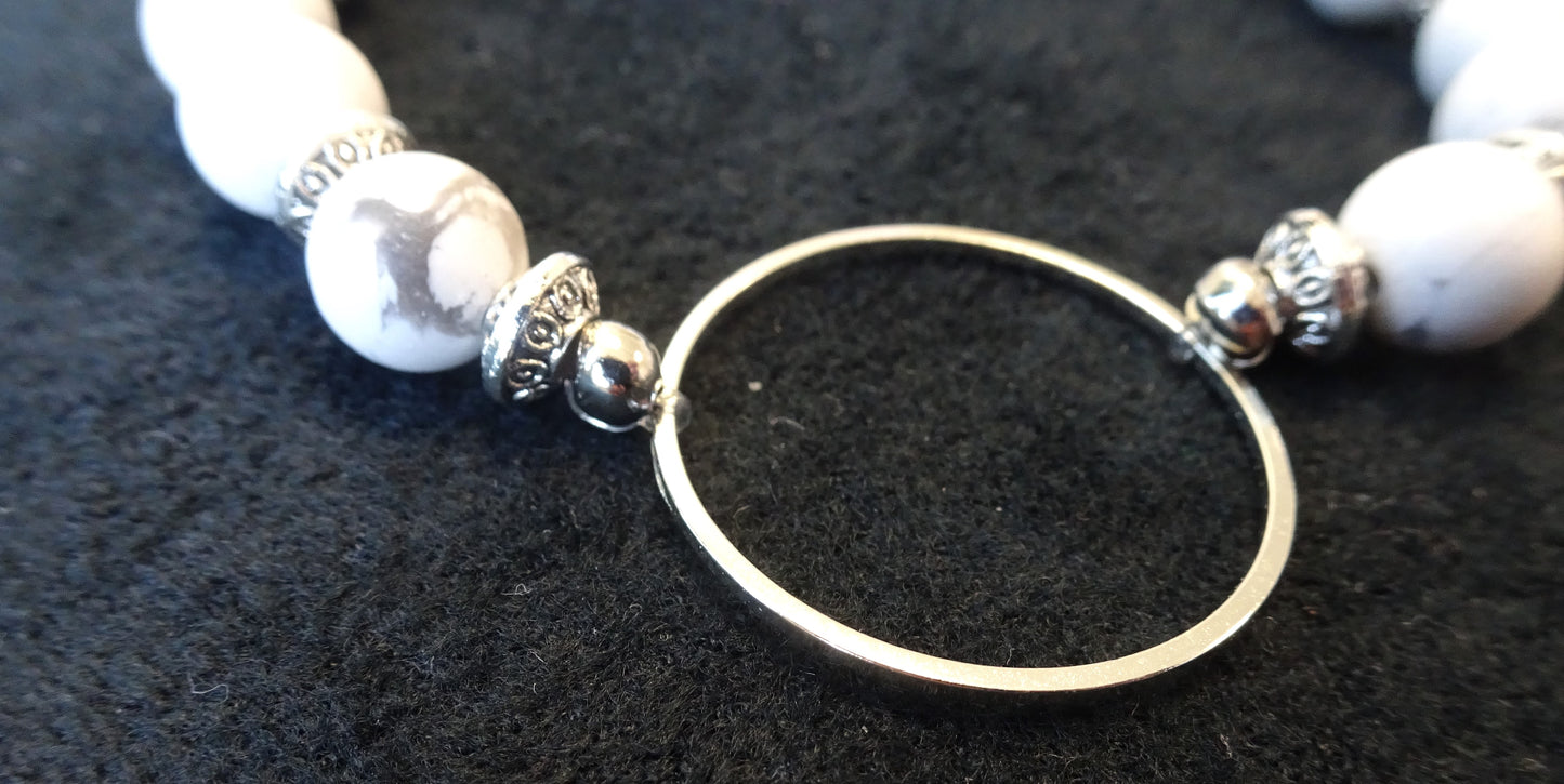 Bracelet pierres naturelles howlite - BR053