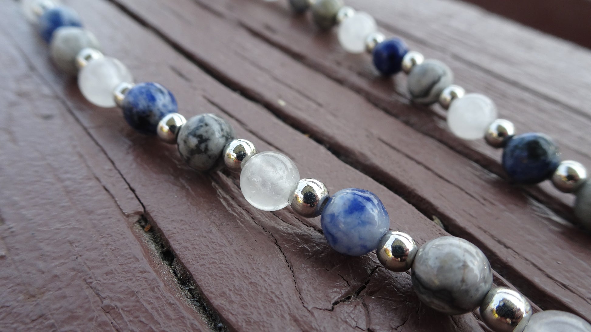 Collier / Sautoir Lapis Lazuli et Cristal Collier / Sautoir Lapis Lazuli et Cristal